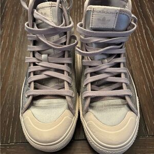 Adidas Nizza RF Platform Light Gray High-Top Sneakers